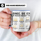 Programmierer Tasse lustig Dinge die ich in meiner Freizeit  – Blau [farbe:blau]