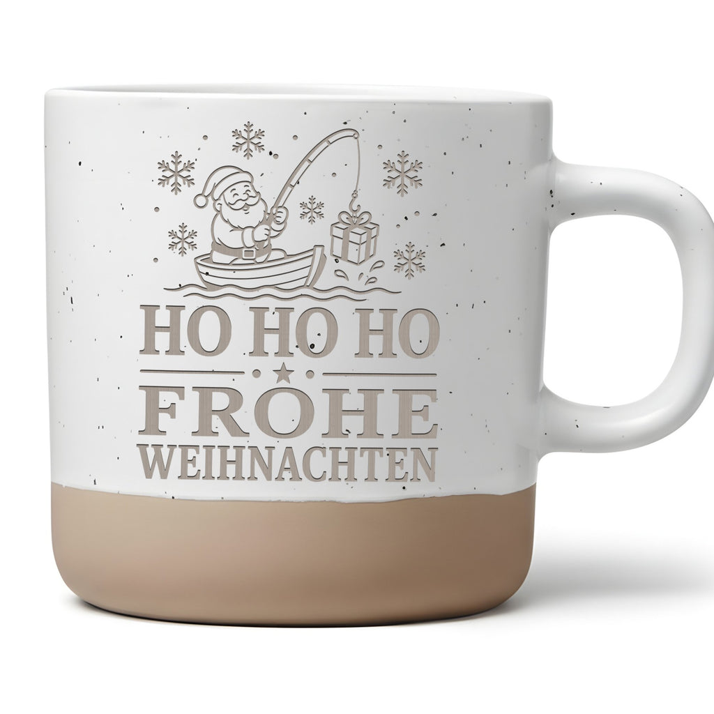 Angeln Weihnachtsmann Tasse - Frohe Weihnachten Geschenk für Angler -  – Bild 1