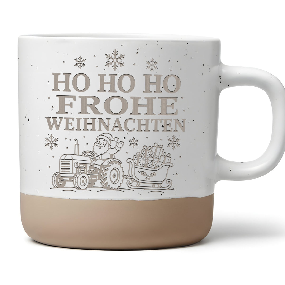 Trecker Weihnachtsmann Tasse auf dem Traktor - Frohe Weihnachten Gesch – Bild 1