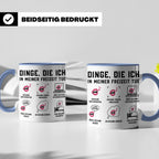 Gesangslehrer Tasse Spruch 'Dinge die ich tue' Vocal Coach G – Blau [farbe:blau]