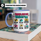 Rapper Tasse mit Spruch Dinge die ich tue | lustige Hip Hop  – Blau [farbe:blau]