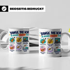 Violine Tasse mit Spruch Dinge die ich in meiner Freizeit tu – Weiß [farbe:weiß]
