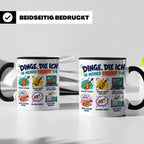 Violine Tasse mit Spruch Dinge die ich in meiner Freizeit tu – Schwarz [farbe:schwarz]