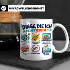 Violine Tasse mit Spruch Dinge die ich in meiner Freizeit tu – Weiß [farbe:weiß]