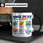 Violine Tasse mit Spruch Dinge die ich in meiner Freizeit tu – Schwarz [farbe:schwarz]