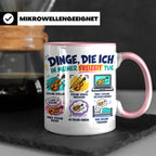 Violine Tasse mit Spruch Dinge die ich in meiner Freizeit tu – Rosa [farbe:rosa]