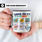 Violine Tasse mit Spruch Dinge die ich in meiner Freizeit tu – Schwarz [farbe:schwarz]