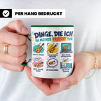Violine Tasse mit Spruch Dinge die ich in meiner Freizeit tu – Grün [farbe:grün]