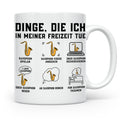 Saxophon Tasse 'Dinge die ich tue' lustiger Spruch für Musik – Weiß [farbe:weiß]