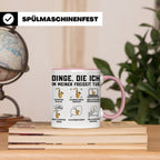 Saxophon Tasse 'Dinge die ich tue' lustiger Spruch für Musik – Rosa [farbe:rosa]