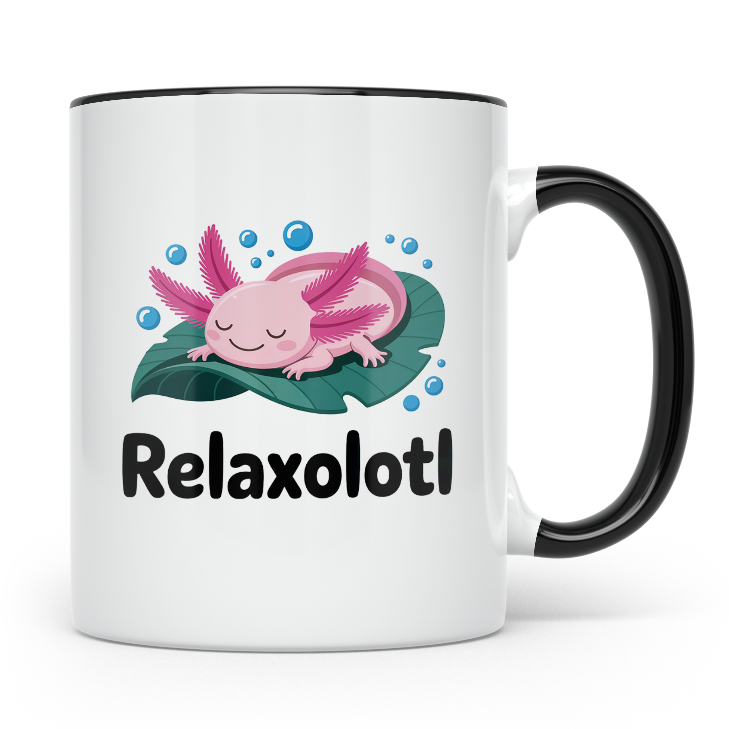 Axolotl Tasse Relaxolotl - Entspannung für Aquarien Liebhabe – Schwarz [farbe:schwarz]