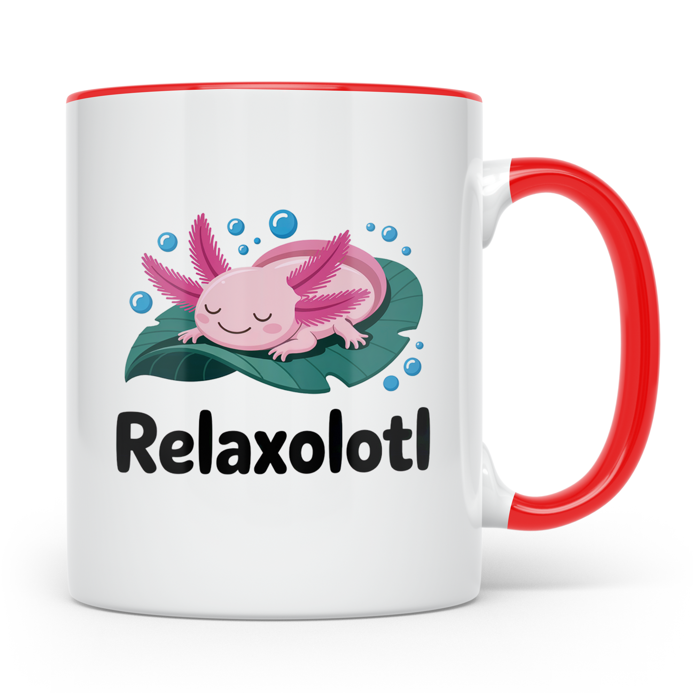Axolotl Tasse Relaxolotl - Entspannung für Aquarien Liebhabe – Rot [farbe:rot]