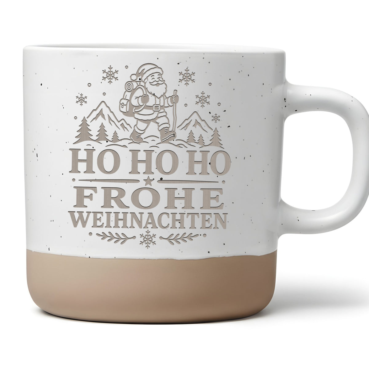Wandern Weihnachtsmann Tasse - Frohe Weihnachten Geschenk für Wanderer – Bild 1