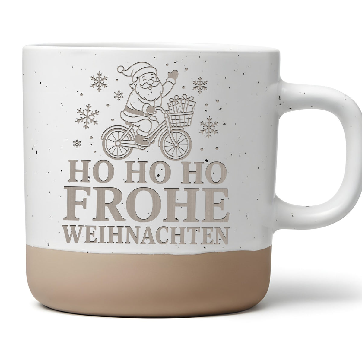 Fahrrad Weihnachtsmann Tasse - Frohe Weihnachten Geschenk für Radfahre – Bild 1