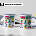 Pop Musik Fan Tasse mit Spruch "Dinge die ich in meiner Frei – Blau [farbe:blau]