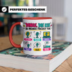 Pop Musik Fan Tasse mit Spruch "Dinge die ich in meiner Frei – Rot [farbe:rot]