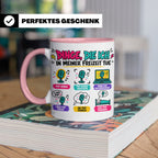 Pop Musik Fan Tasse mit Spruch "Dinge die ich in meiner Frei – Rosa [farbe:rosa]