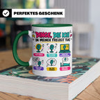 Pop Musik Fan Tasse mit Spruch "Dinge die ich in meiner Frei – Grün [farbe:grün]