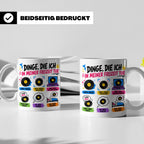 Indie Musik Tasse Spruch 'Dinge die ich tue' für Fans, Schal – Weiß [farbe:weiß]