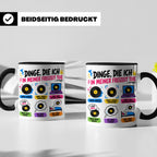 Indie Musik Tasse Spruch 'Dinge die ich tue' für Fans, Schal – Schwarz [farbe:schwarz]