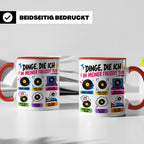 Indie Musik Tasse Spruch 'Dinge die ich tue' für Fans, Schal – Rot [farbe:rot]