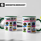 Indie Musik Tasse Spruch 'Dinge die ich tue' für Fans, Schal – Grün [farbe:grün]