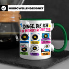 Indie Musik Tasse Spruch 'Dinge die ich tue' für Fans, Schal – Grün [farbe:grün]