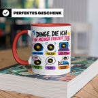 Indie Musik Tasse Spruch 'Dinge die ich tue' für Fans, Schal – Rot [farbe:rot]