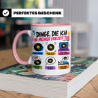 Indie Musik Tasse Spruch 'Dinge die ich tue' für Fans, Schal – Rosa [farbe:rosa]