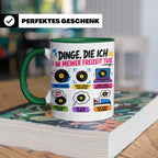 Indie Musik Tasse Spruch 'Dinge die ich tue' für Fans, Schal – Grün [farbe:grün]