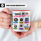 Indie Musik Tasse Spruch 'Dinge die ich tue' für Fans, Schal – Rot [farbe:rot]