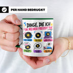 Indie Musik Tasse Spruch 'Dinge die ich tue' für Fans, Schal – Grün [farbe:grün]