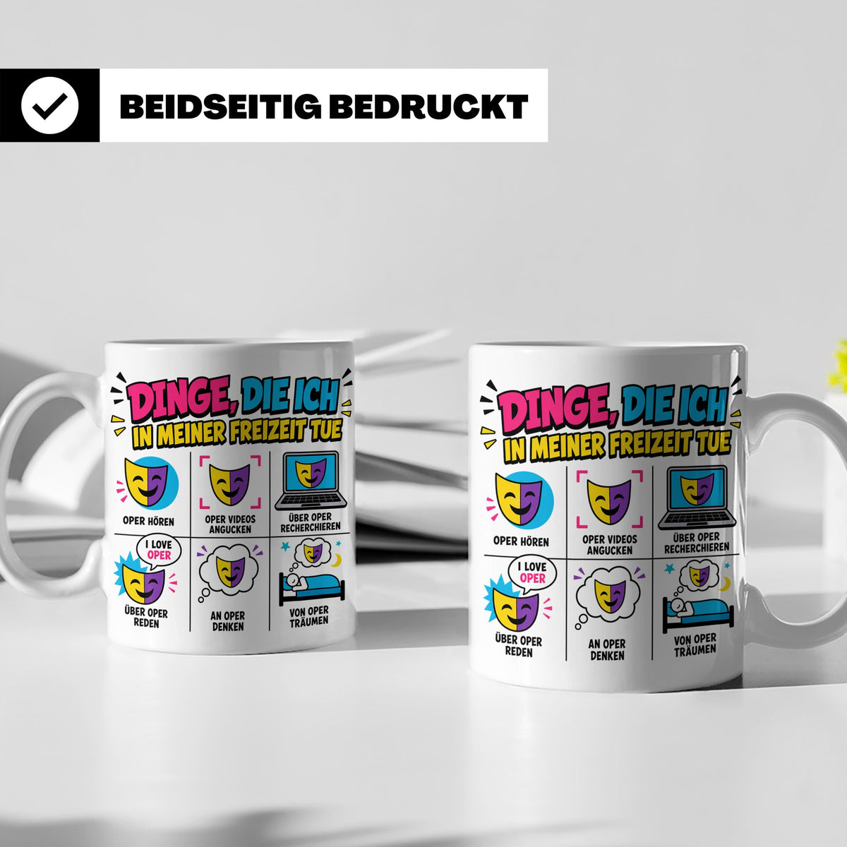 Oper Tasse lustig Dinge die ich tue Geschenk für Opernliebha – Weiß [farbe:weiß]