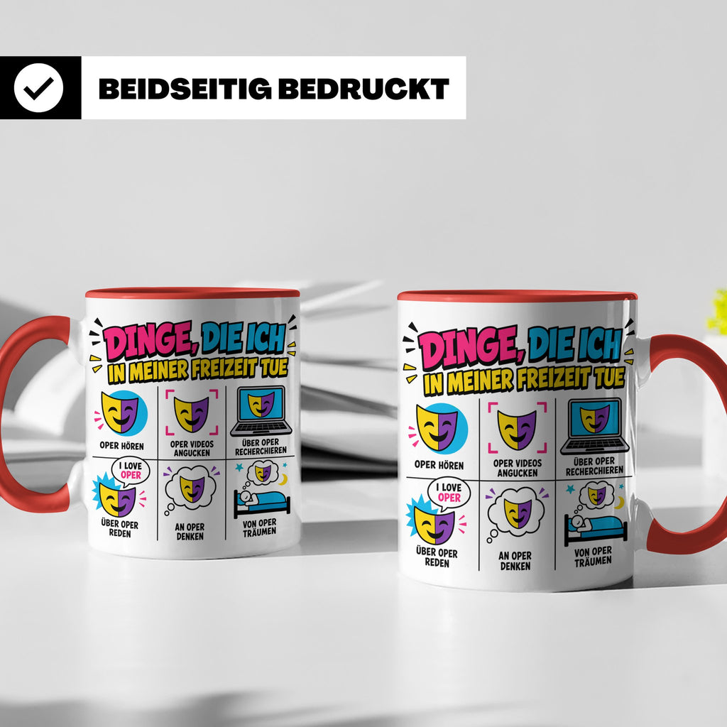 Oper Tasse lustig Dinge die ich tue Geschenk für Opernliebha – Rot [farbe:rot]