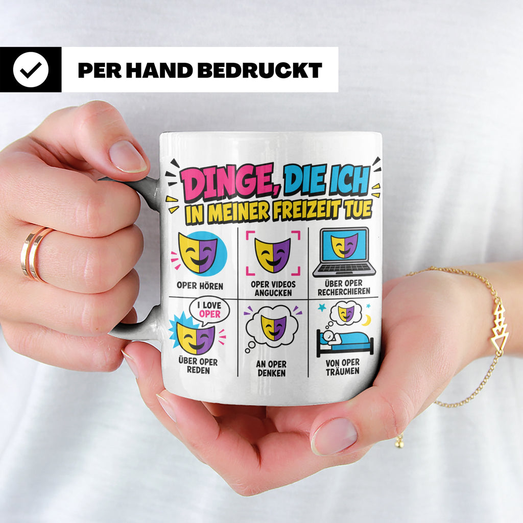 Oper Tasse lustig Dinge die ich tue Geschenk für Opernliebha – Weiß [farbe:weiß]