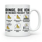 Eiskunstlauf Tasse lustig Dinge die ich tue Schlittschuhlauf – Weiß [farbe:weiß]