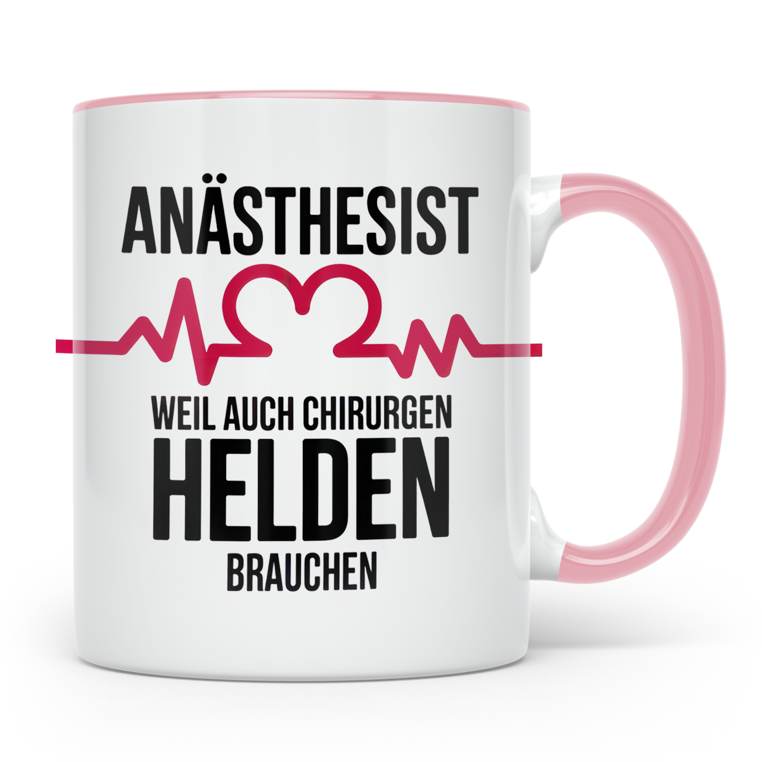 Anästhesist Tasse - Weil auch Chirurgen Helden brauchen! Nar – Rosa [farbe:rosa]