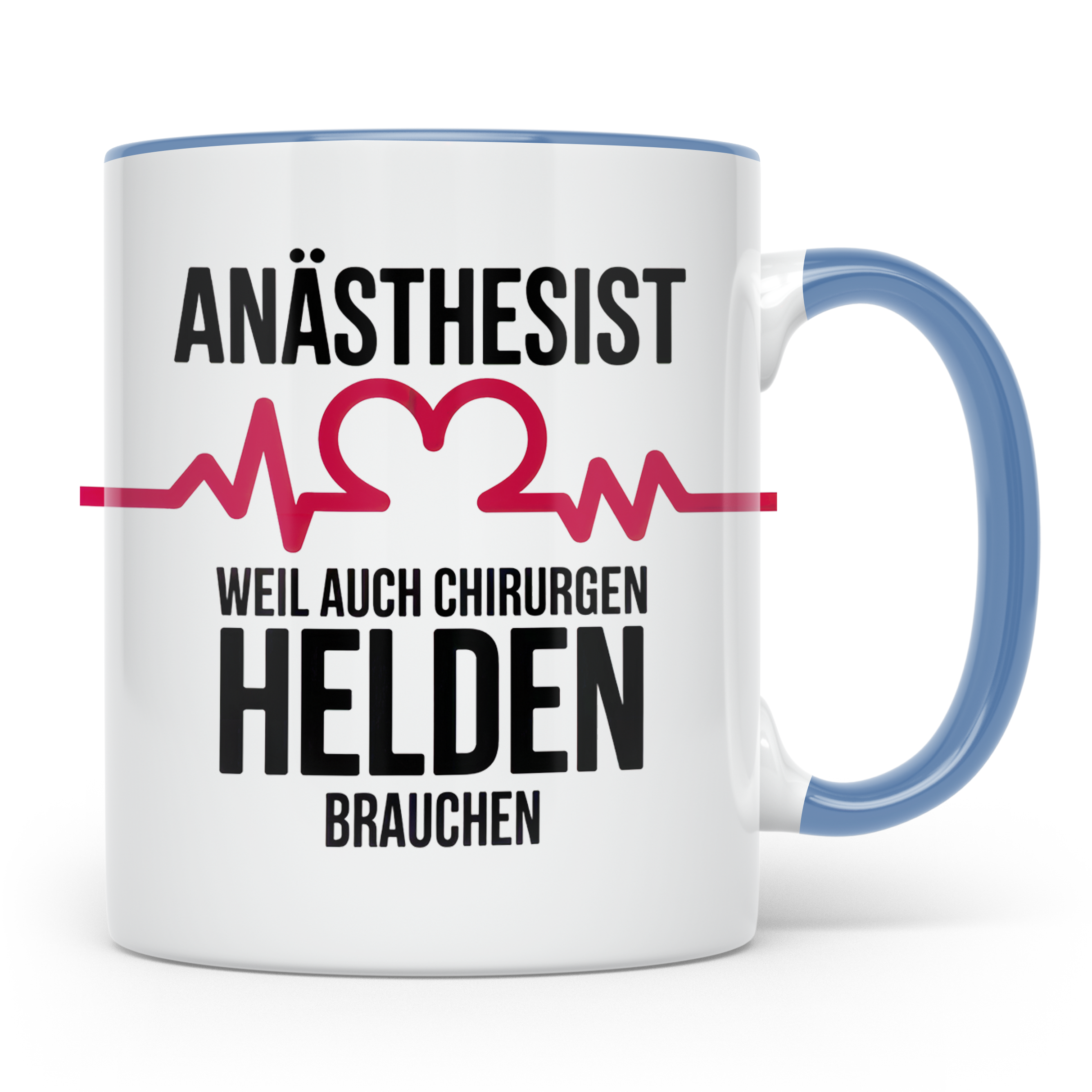Anästhesist Tasse - Weil auch Chirurgen Helden brauchen! Nar – Blau [farbe:blau]