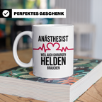 Anästhesist Tasse - Weil auch Chirurgen Helden brauchen! Nar – Weiß [farbe:weiß]