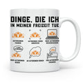 Autorennen Tasse Dinge die ich in meiner Freizeit tue, lusti – Weiß [farbe:weiß]