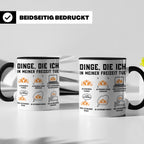 Autorennen Tasse Dinge die ich in meiner Freizeit tue, lusti – Schwarz [farbe:schwarz]