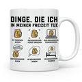 Rucksackreisen Tasse mit Spruch Dinge die ich tue | Geschenk – Weiß [farbe:weiß]