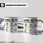 Rucksackreisen Tasse mit Spruch Dinge die ich tue | Geschenk – Blau [farbe:blau]