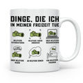 Wildtierfotografie Tasse lustiger Spruch, Dinge die ich in m – Weiß [farbe:weiß]