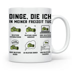 Wildtierfotografie Tasse lustiger Spruch, Dinge die ich in m – Weiß [farbe:weiß]