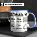 Wildtierfotografie Tasse lustiger Spruch, Dinge die ich in m – Blau [farbe:blau]