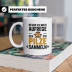 Pilze Sammeln Tasse - Bevor ich mich aufrege, geh ich Pilze  – Weiß [farbe:weiß]
