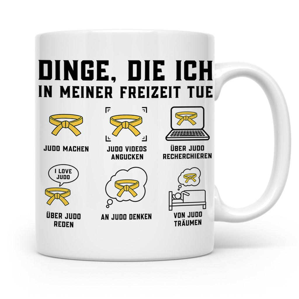 Judo Tasse Gelbgurt Dinge die ich in meiner Freizeit tue lus – Weiß [farbe:weiß]