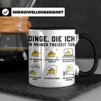 Kreuzfahrt Tasse mit Spruch 'Dinge die ich in meiner Freizei – Schwarz [farbe:schwarz]