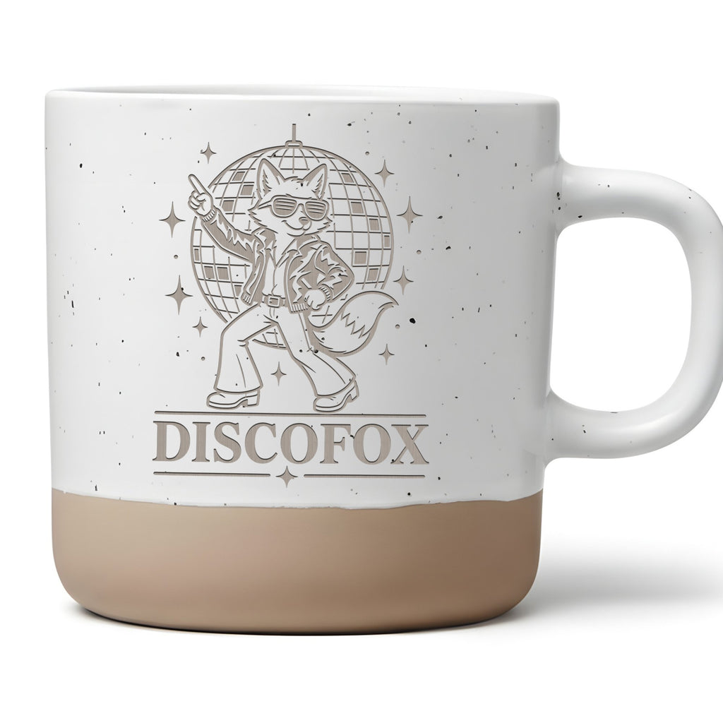 Discofox Tasse tanzender Fuchs unter der Discokugel - Retro Geschenk f – Bild 1